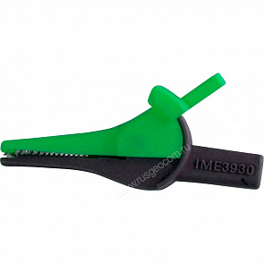 Зажим изолированный типа "крокодил", прямой, зеленый Радио-Сервис купить по низкой цене | МАКСПРОФИТ