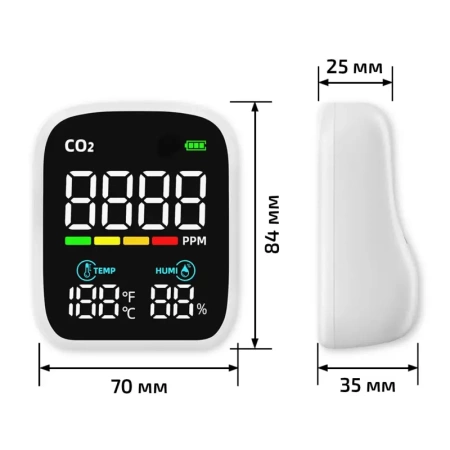 Измеритель концентрации углекислого газа (СО2) с функцией термогигрометра МЕГЕОН 08050 купить по низкой цене | МАКСПРОФИТ